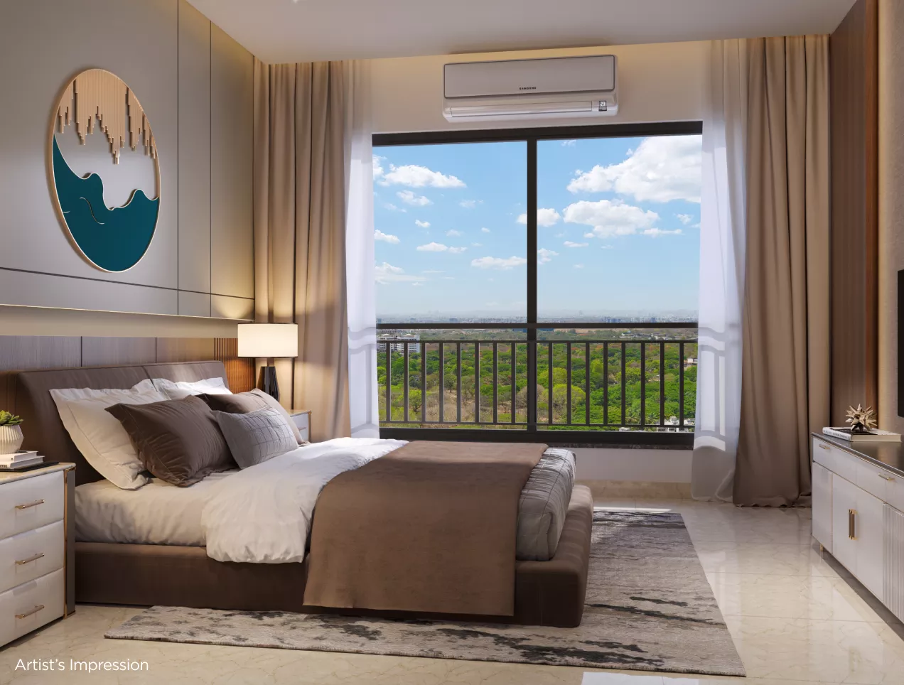 2 BHK Delight master bedroom — artist's impression
